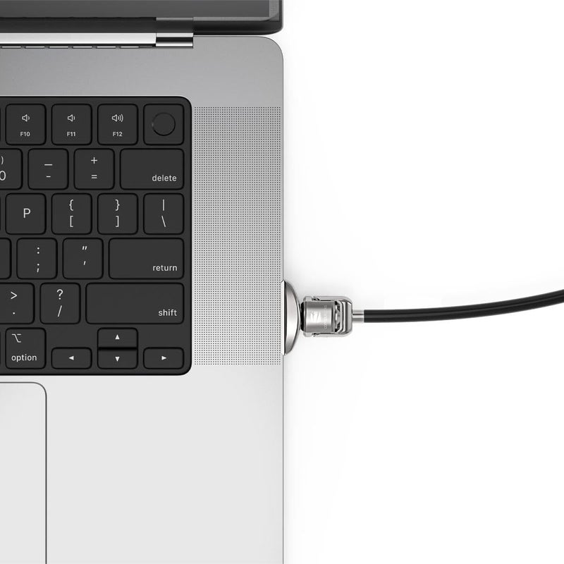Compulocks Ledge Lock Adapter for MacBook Pro 16" M1,M2 & M3 with Keyed Cable Lock Silver - Image 3